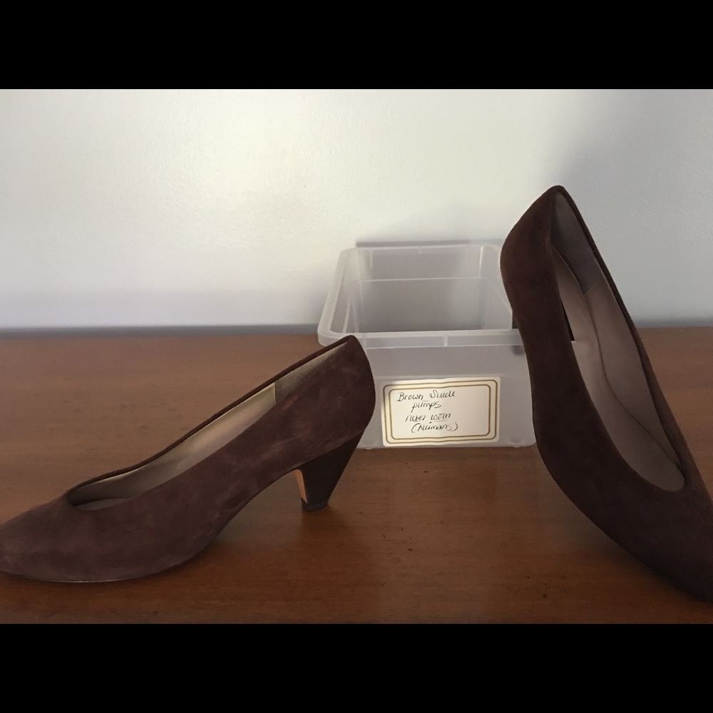 Brown suede shoes
